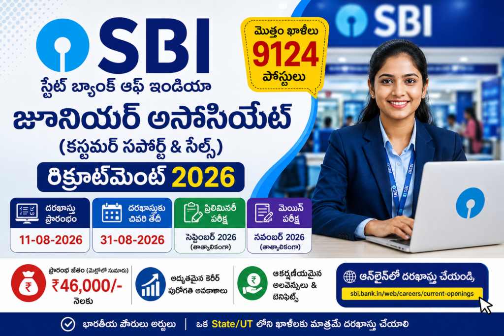 SBI Junior Associate Recruitment 2026