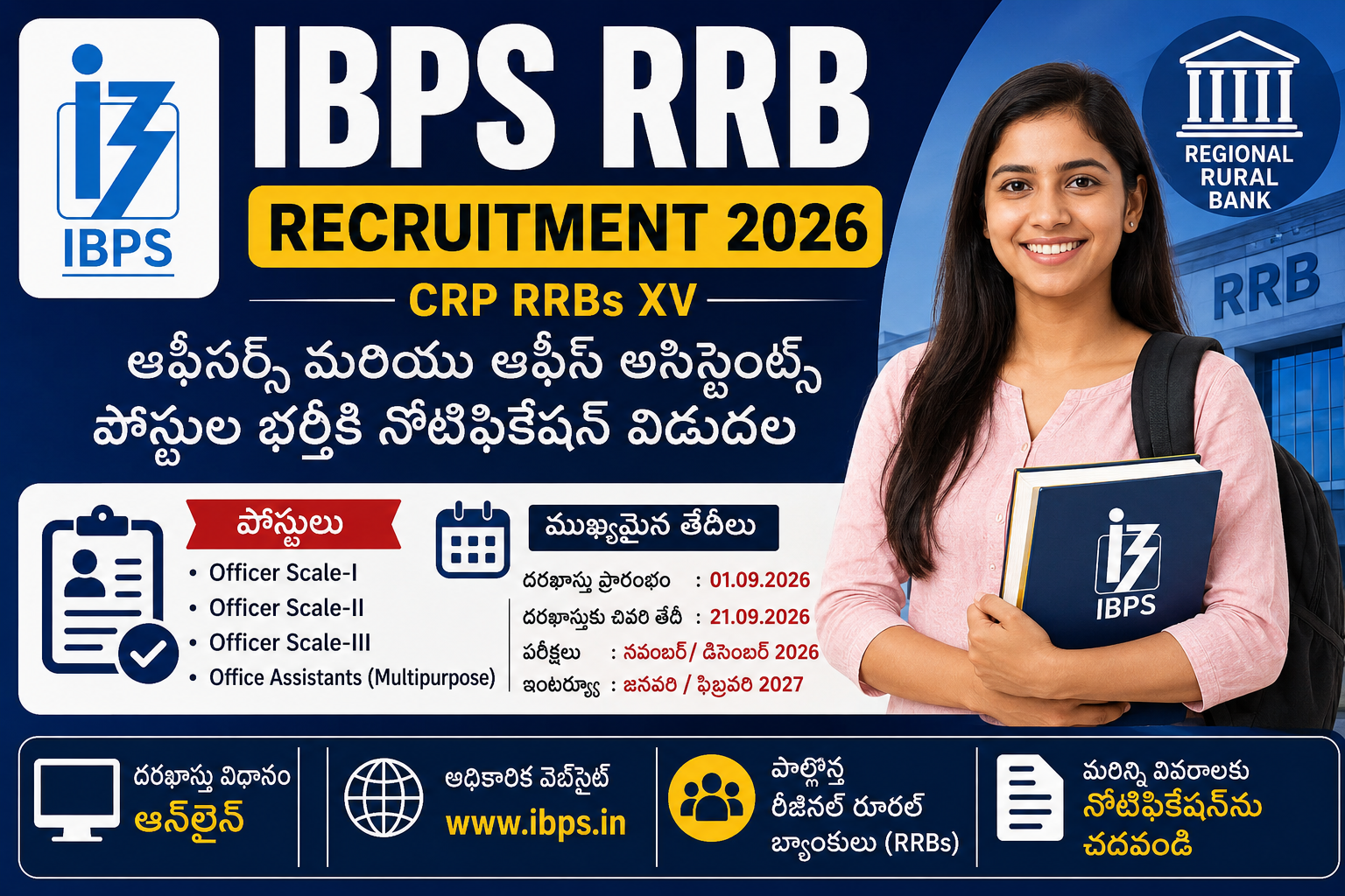 IBPS RRB Recruitment 2026 Apply Online for Officers and Office Assistants Posts